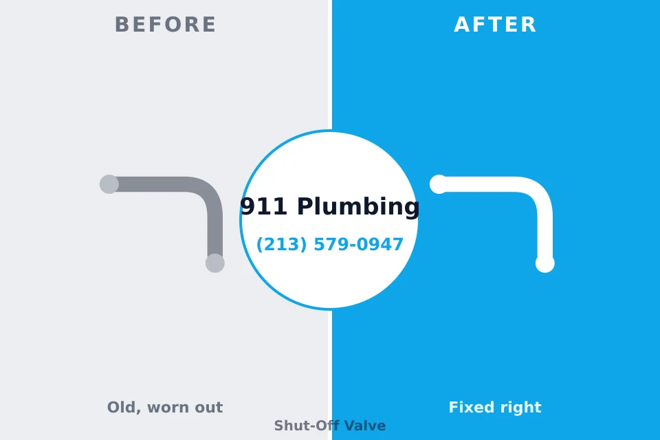 Before and after: plumbing repair Fiskdale, MA